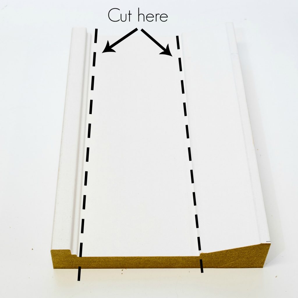 Cut the trim for your candle lantern into separate parts.
