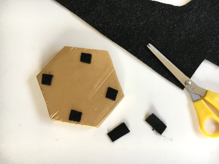 Gold and Marble coasters | Scrap wood | contact paper
