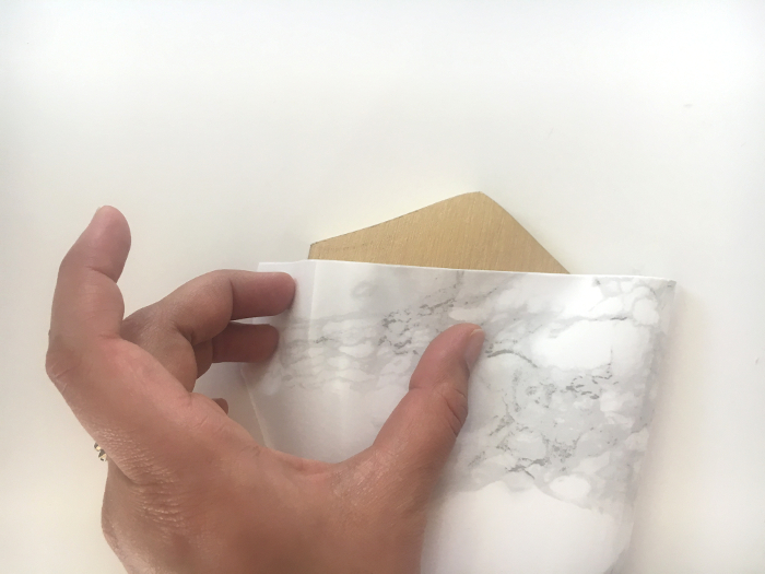 Gold and Marble coasters | Scrap wood | contact paper