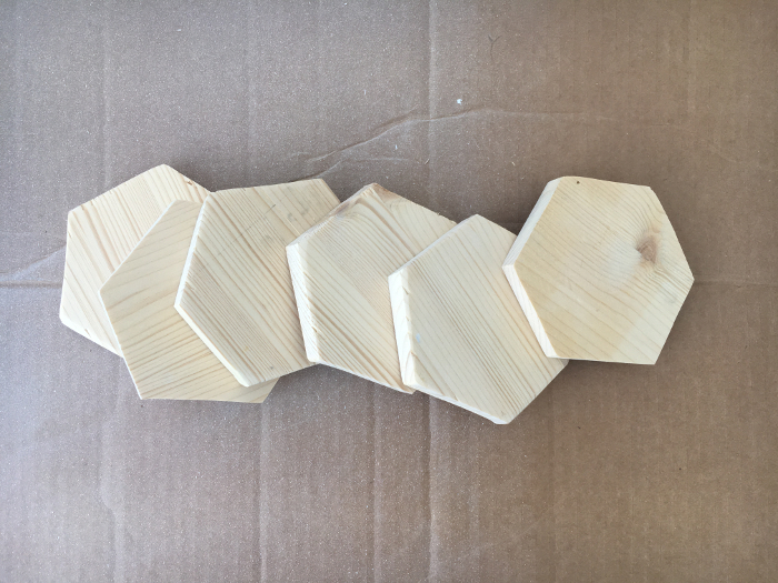 Gold and Marble coasters | Scrap wood | contact paper