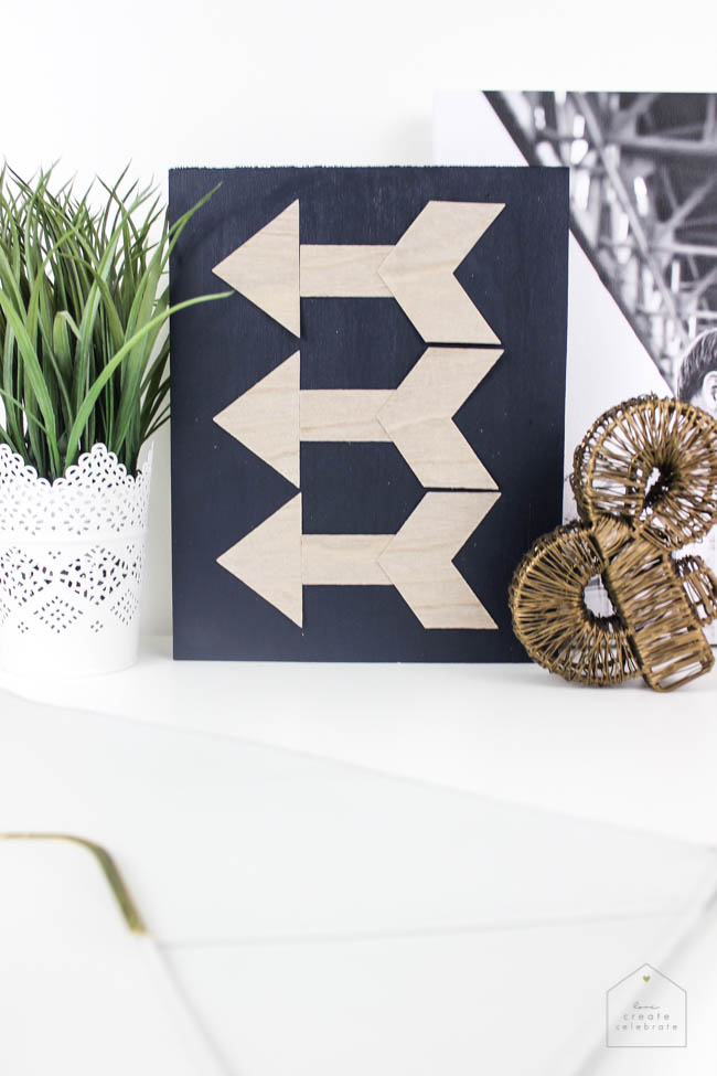 Wooden Arrow Decor - Love Create Celebrate