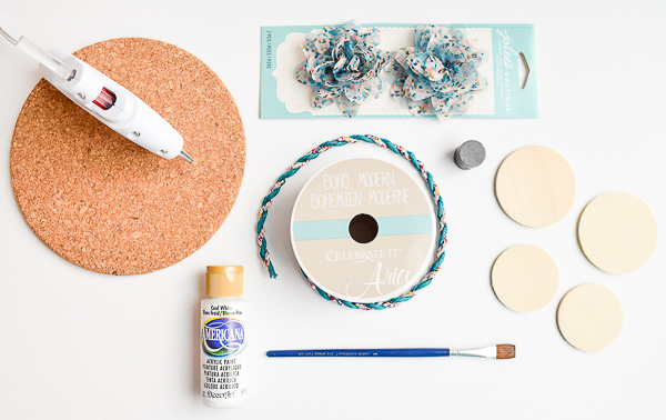These are the supplies you need for your own magnetic curtain tie backs.