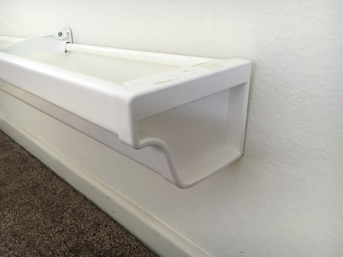 How to install rain gutter bookshelves
