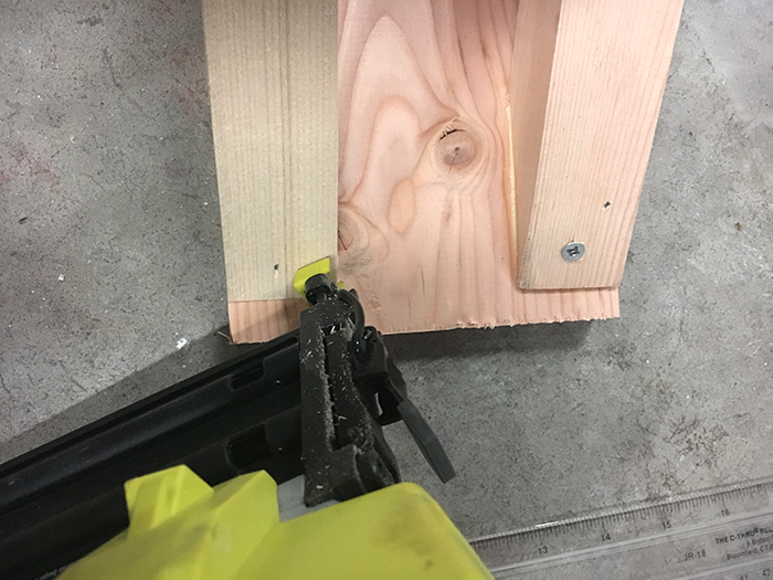 Easy two-tiered plant stand made from scrap wood