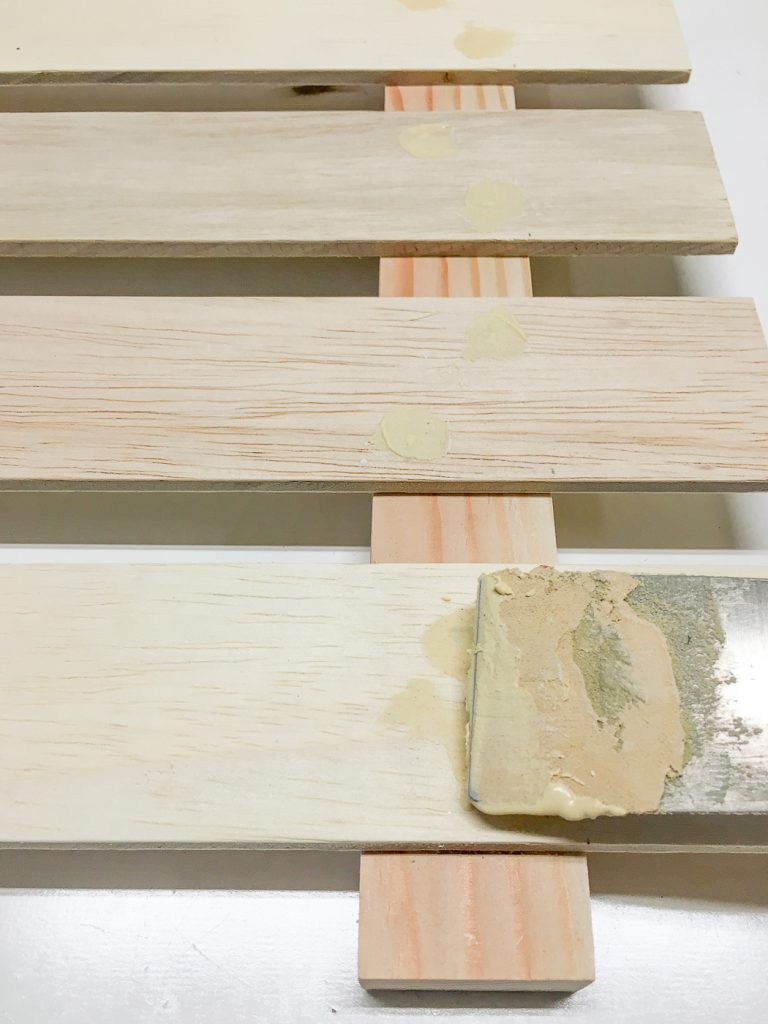 If desired, fill the nail holes with wood filler.