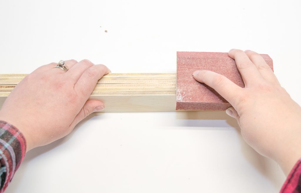 Sand all the slat edges together so they stay the same size.