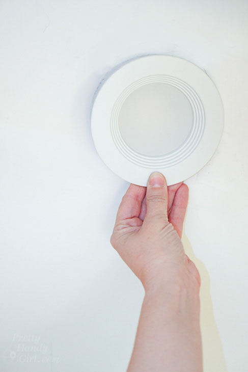 Add Energy Efficient LED Fixtures in Recessed Can Lights | Pretty Handy Girl