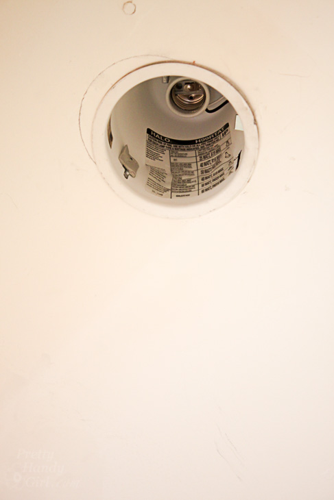 Add Energy Efficient LED Fixtures in Recessed Can Lights | Pretty Handy Girl