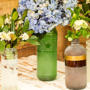 Frosted Vases from the Recycling Bin | Pretty Handy Girl