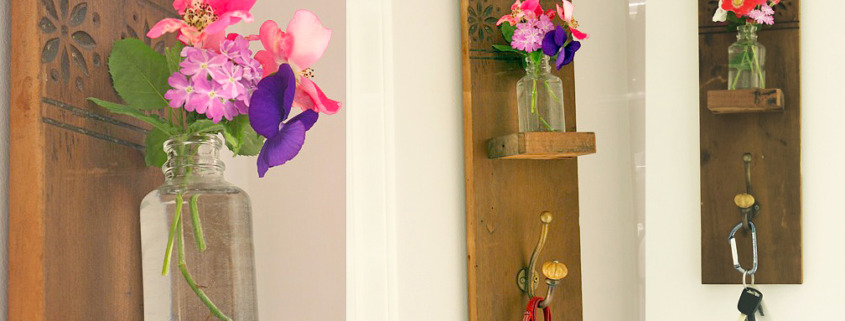 DIY Reclaimed Wall Hook & Vase | Pretty Handy Girl