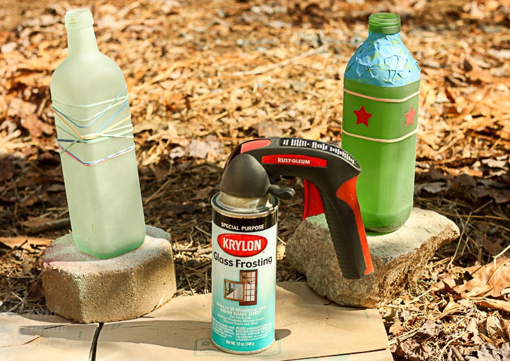 Frosted Vases from the Recycling Bin | Pretty Handy Girl