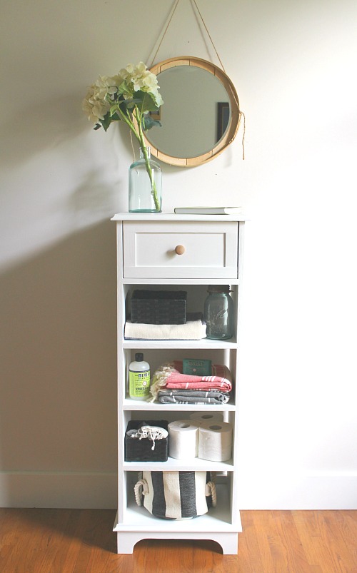 DIY Cute Bathroom Linen Cabinet