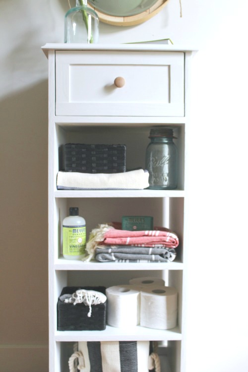 DIY Cute Bathroom Linen Cabinet