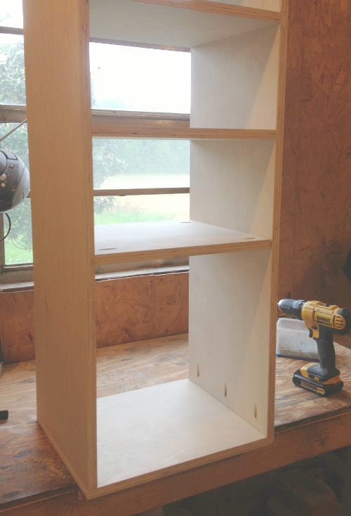 Attach top before the last shelf