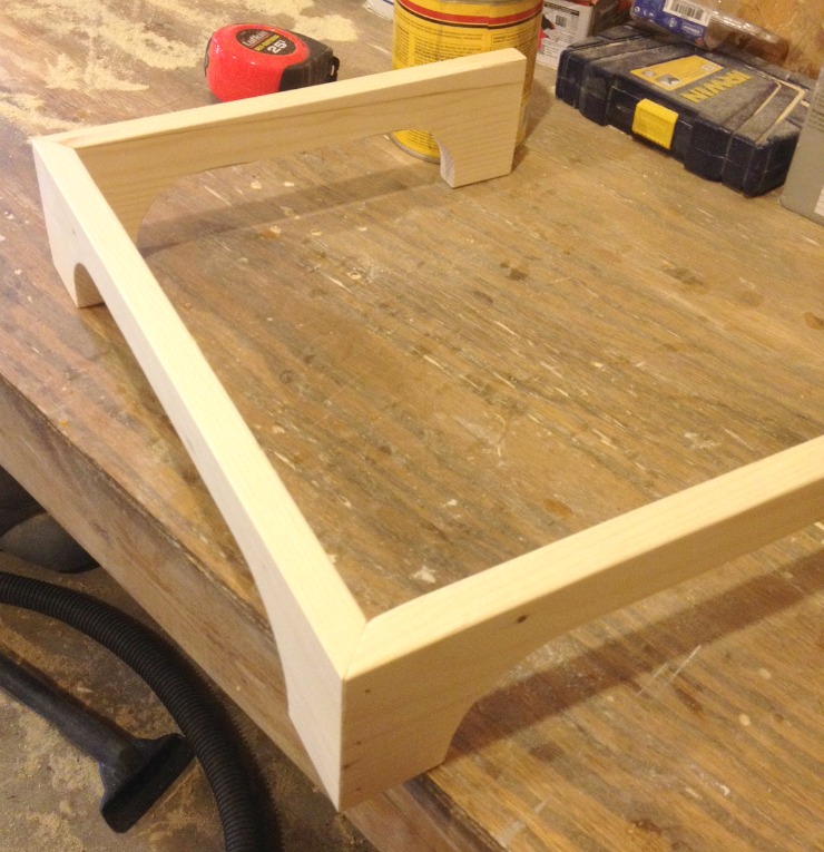 Attach legs together at mitered corners