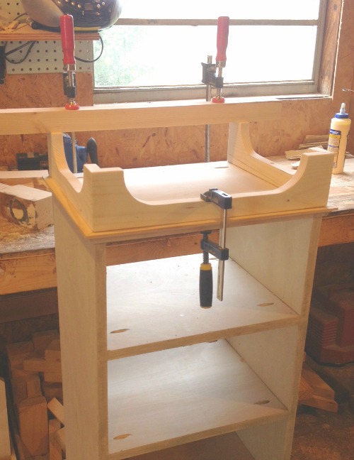 Clamp legs while glue dries