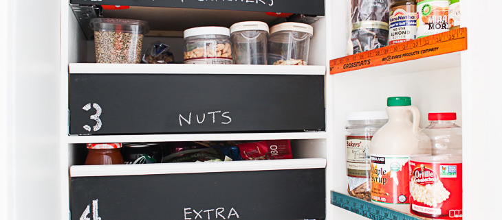 Make Your Own Chalkboard Front Drawers | Organized Pantry | Pretty Handy Girl