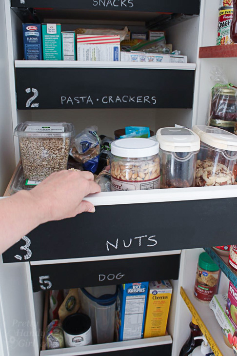 Make Your Own Chalkboard Front Drawers | Organized Pantry | Pretty Handy Girl