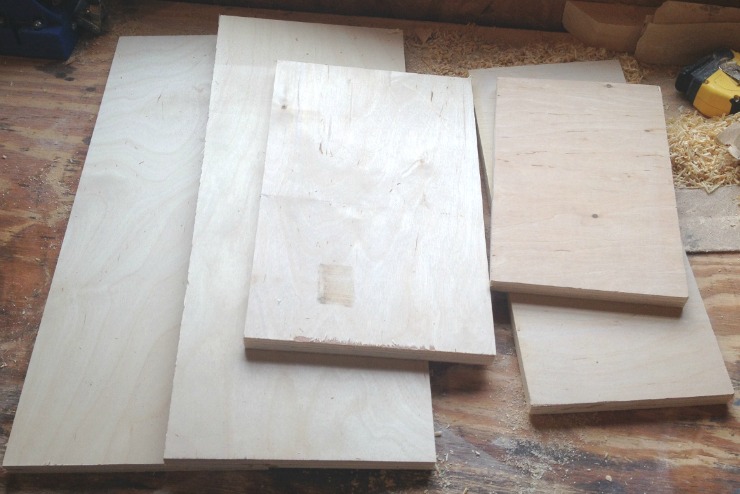 Scrap wood DIY Cleaning Caddy
