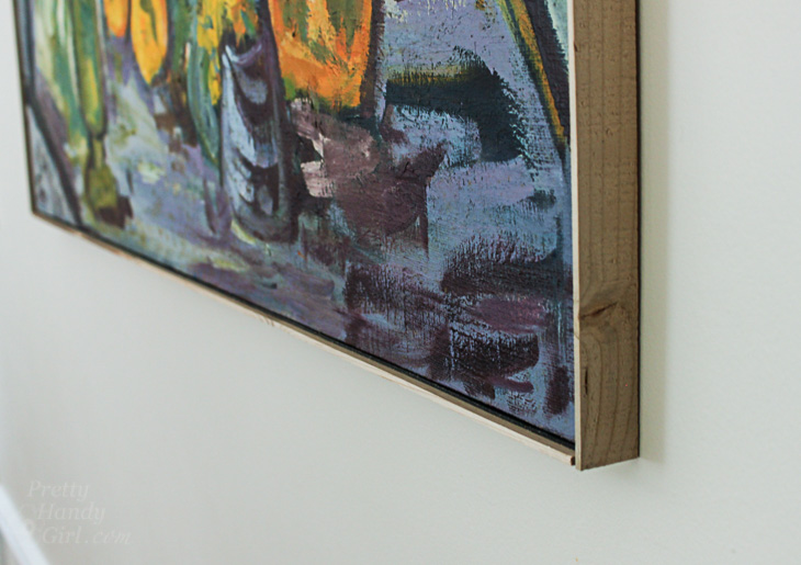 How to Quickly and Easily Frame Canvas Art | Pretty Handy Girl