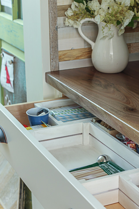 Pantry with Coffee Bar and Hidden Wine Storage | Pretty Handy Girl