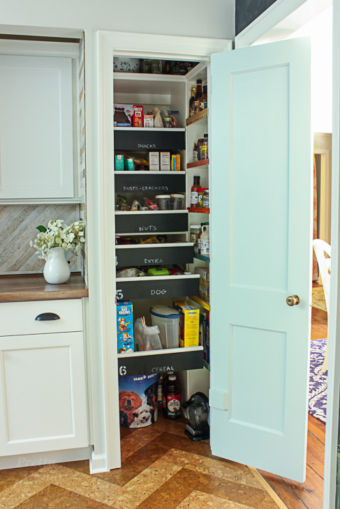 Pantry with Coffee Bar and Hidden Wine Storage | Pretty Handy Girl