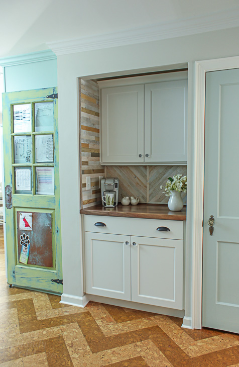 Hidden Wine Storage at back of countertop | Pretty Handy Girl