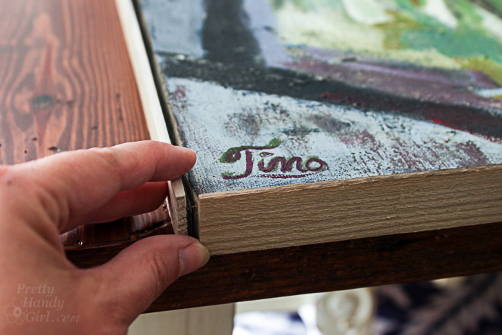 How to Quickly and Easily Frame Canvas Art | Pretty Handy Girl
