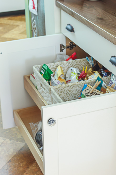 Pantry with Coffee Bar and Hidden Wine Storage | Pretty Handy Girl
