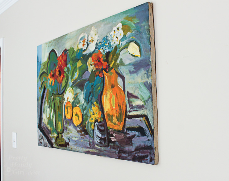 How to Quickly and Easily Frame Canvas Art | Pretty Handy Girl