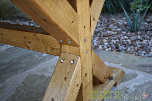 How to Build a Chunky X Farmhouse Table