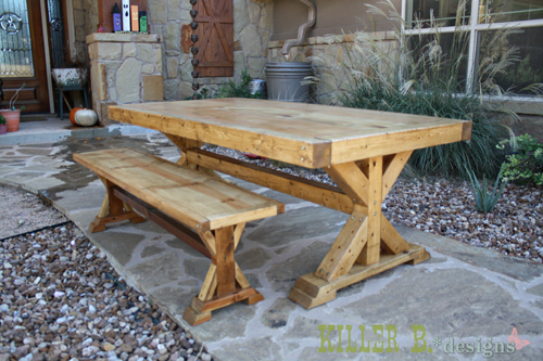 How to Build a Chunky X Farmhouse Table