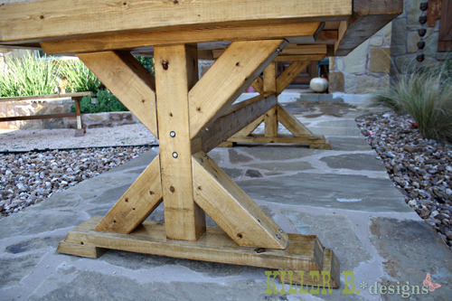 How to Build a Chunky X Farmhouse Table