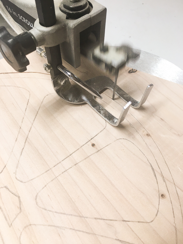Cut out your half circle with a jigsaw or scroll saw.
