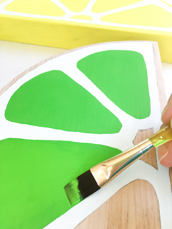 The lime only needed one coat for a green burst of color.