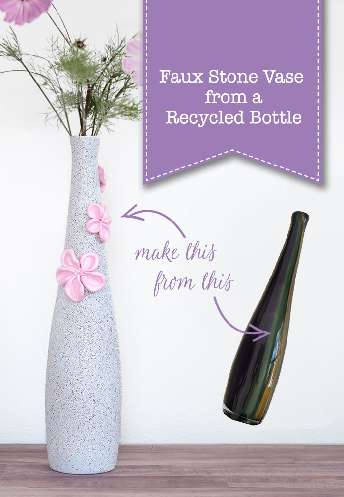 Make a Faux Stone Vase from a Recycled Bottle | Pretty Handy Girl