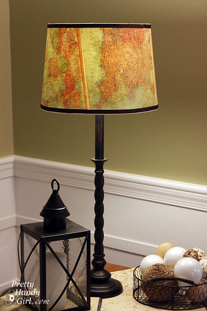Vintage Map Lampshade - Best Lighting DIYs - Pretty Handy Girl