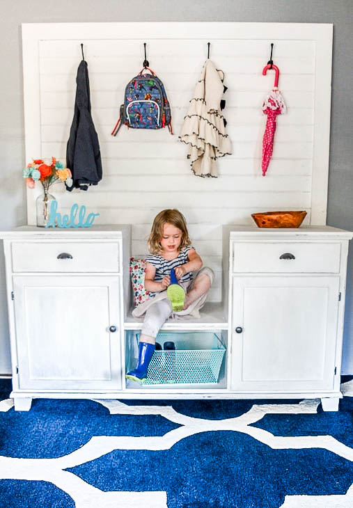 DIY Mobile Mudroom Tutorial