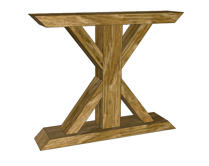How to Build a Chunky X Farmhouse Table