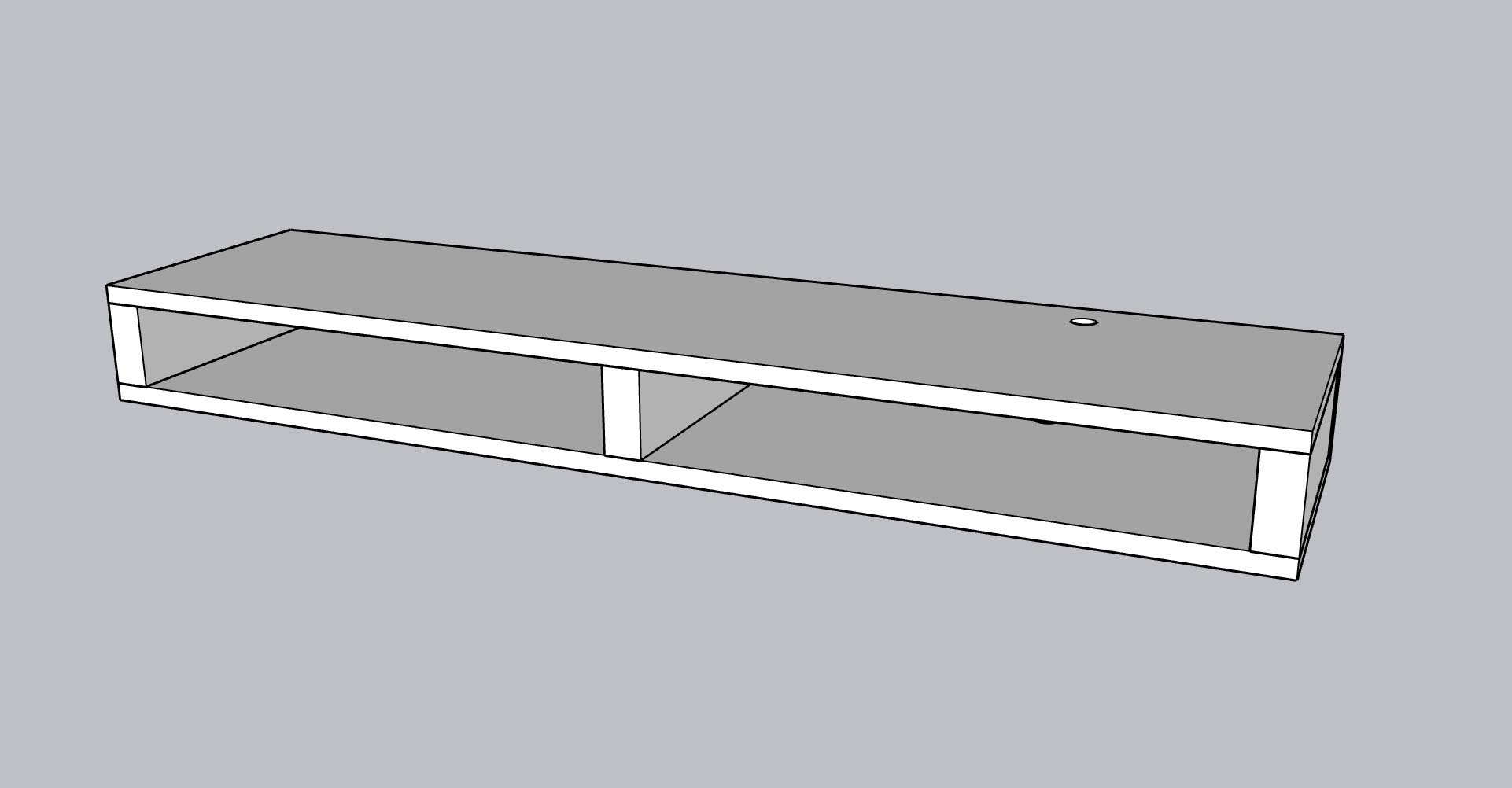 DIY floating TV Shelf Stand Drawing