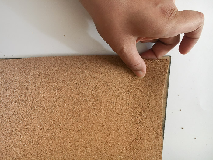 Add cork roll to make a DIY cork board