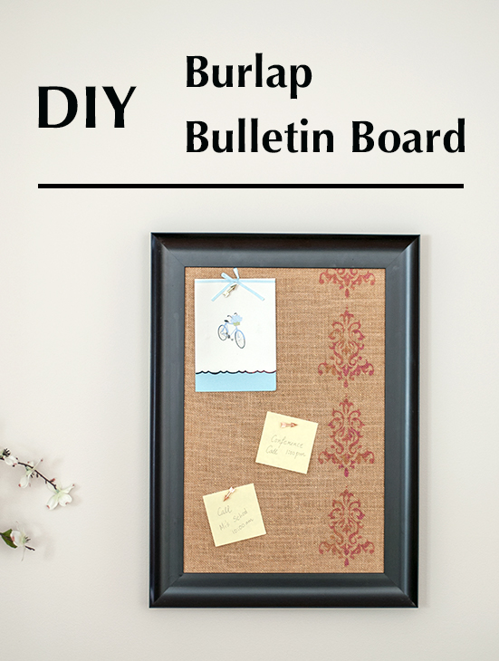 How to make a DIY burlap covered bulletin board