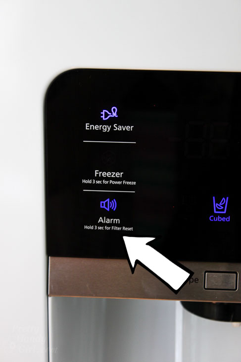 alarm button for water filter