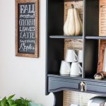 Fall decorated dining room.