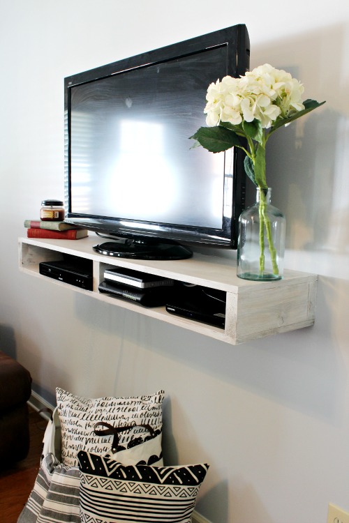 floating tv shelf vertical angled