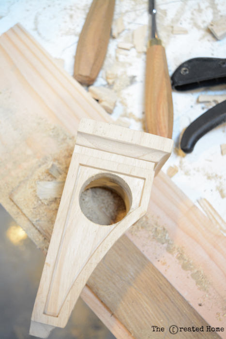 DIY Corbel Curtain Rod Holders