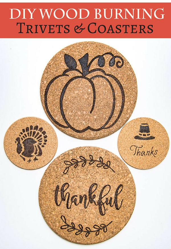 DIY Wood Burning Trivets and Coasters