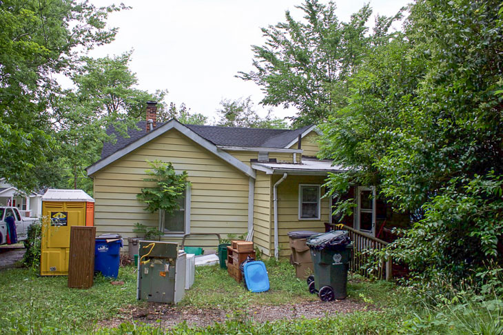 backyard debris