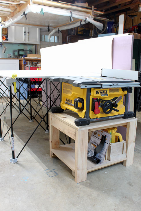 DIY Table Saw Stand and Collapsible Off Feed Table