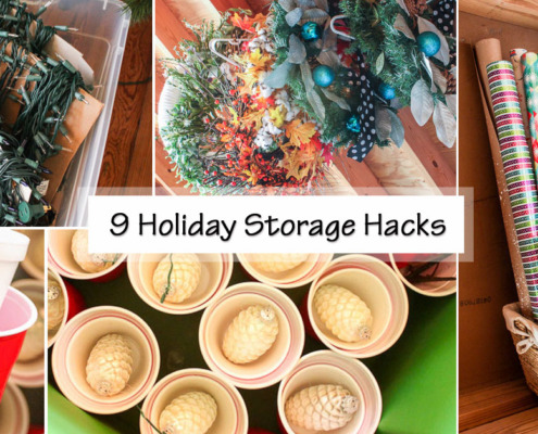 9 holiday storage hacks social media image